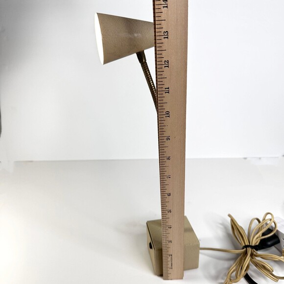 Vintage MCM Cream  Gooseneck Desk Lamp Adjustable Working - Picture 9 of 10
